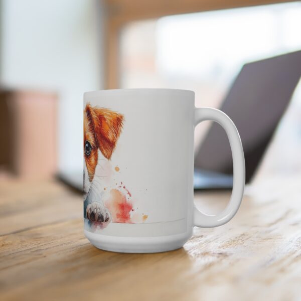 Jack Russell Terrier Aquarell Keramiktasse – idealer Kaffeebecher für Hundefans