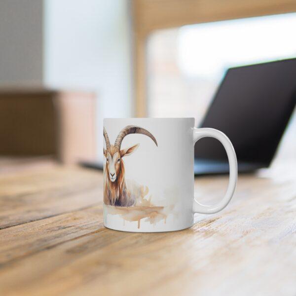 Steinbock Aquarell Tasse – Becher mit majestätischem Bergtier Design für Natur- und Wildtierliebhaber