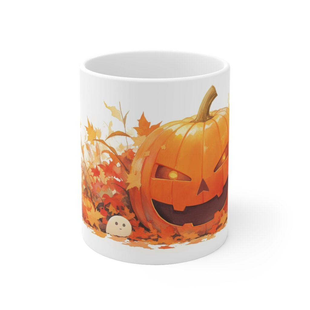 Fr&ouml;hliche Halloween Tasse mit Grinsendem K&uuml;rbis &ndash; Perfekt f&uuml;r K&uuml;rbis-Fans!