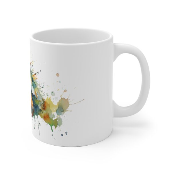 Weiße Keramik Tasse mit Bartagam im Aquarell Stil - Ideales Geschenk für Reptilienfans