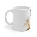 Weiße Aquarell Pferde Tasse - Kreatives Geschenk für Pferdefans