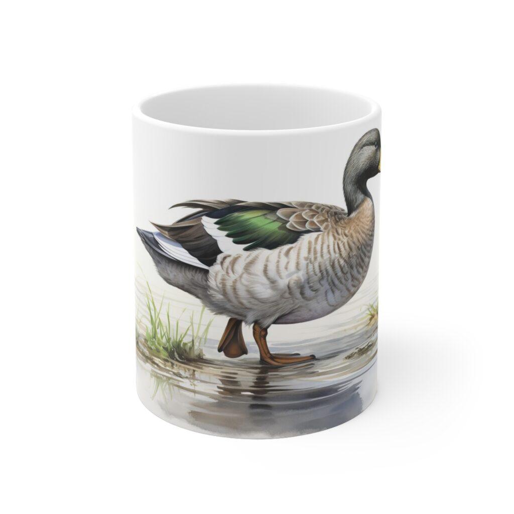 Aquarell Ente Tasse - Stilvoller Becher f&uuml;r Vogelliebhaber und Naturfreunde