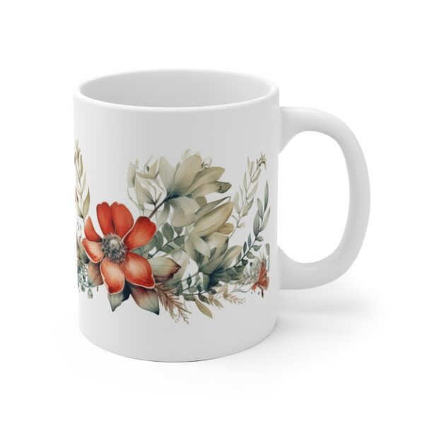 Aquarell Pflanzen Kaffeetasse - Bedruckte Geschenkidee mit Blumenmotiv