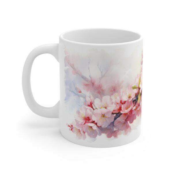 Kirschblüten Aquarell Tasse - Floraler Becher für Frühling und Naturfreunde