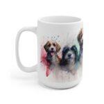 Aquarell Hundetasse – Künstlerische Kaffeetasse für Hundefreunde und Geschenkideen