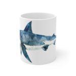 Hai Aquarell Tasse - Atemberaubender Meeresraubtier Becher für Meeresliebhaber und Abenteurer