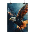 Fliegender Adler Aquarell Poster – Majestätischer Vogel für jeden Raum