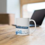 Blauer Häher Aquarell Keramikbecher - Stilvolles Design für jeden Anlass