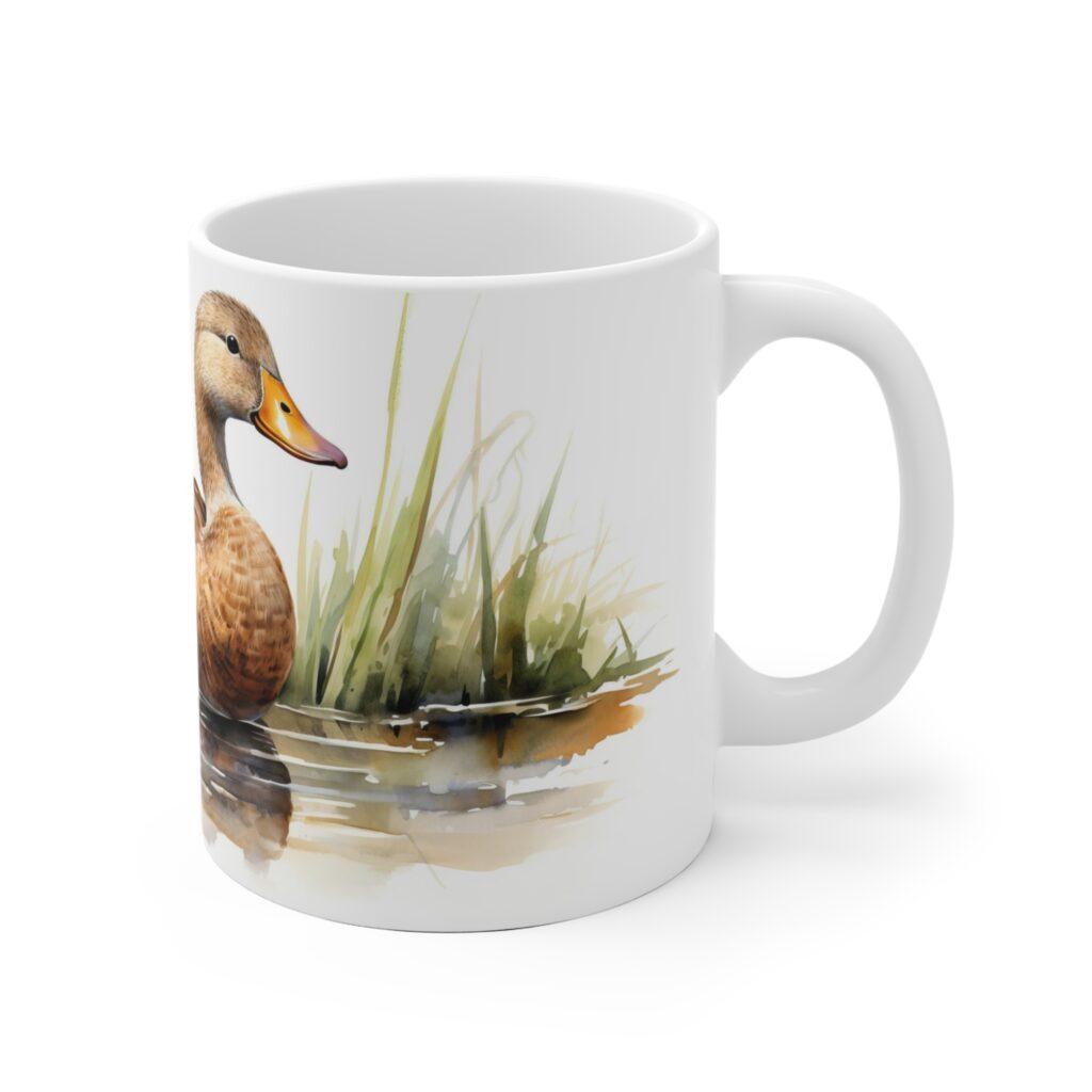 Enten Aquarell Tasse - Farbige Becher f&uuml;r Natur- und Vogelliebhaber