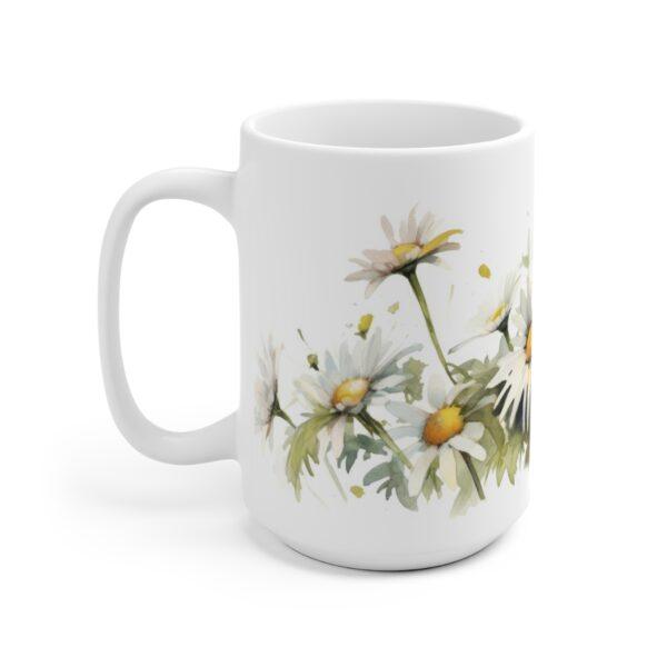 Gänseblümchen Aquarell Tasse - Blumiger Kaffeebecher für Naturfreunde und Blumenliebhaber