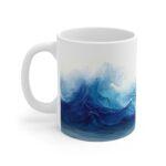 Ozean-Motiv Aquarell Tasse - Ideal für Meerliebhaber und Kaffeegenuss