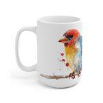 Aquarell Zebrafink Vogel Becher – Stylischer Kaffeebecher für Vogel-Liebhaber