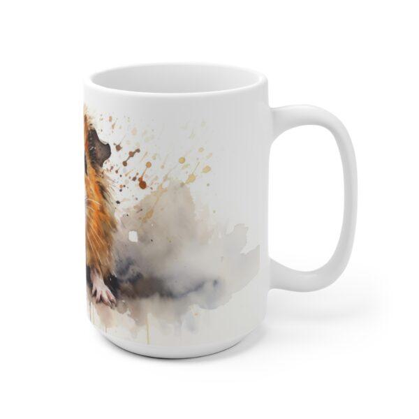 Weiße Meerschweinchen Aquarell Tasse | Ideales Geschenk für Tierliebhaber und Haustierfreunde