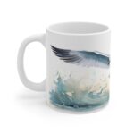 Fliegende Möwe Aquarell Tasse - Becher für Meer- und Vogelliebhaber