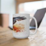 Aquarell Falke Keramiktasse – Elegantes Design für Kaffee und Tee