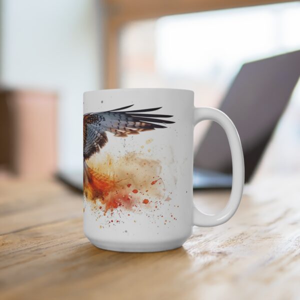 Aquarell Falke Keramiktasse – Elegantes Design für Kaffee und Tee