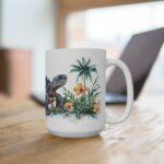 Aquarell Tasse mit Landschildkröte - Perfekte Kaffeetasse für Tierliebhaber