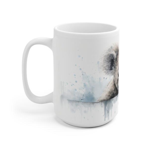 Weiße Keramik Tasse mit Koalabär im Aquarell Stil – Perfekte Geschenkidee für Tierliebhaber und Kinder