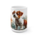 Jack Russell Terrier Keramiktasse mit Aquarell Design - Ideal für Hundeliebhaber