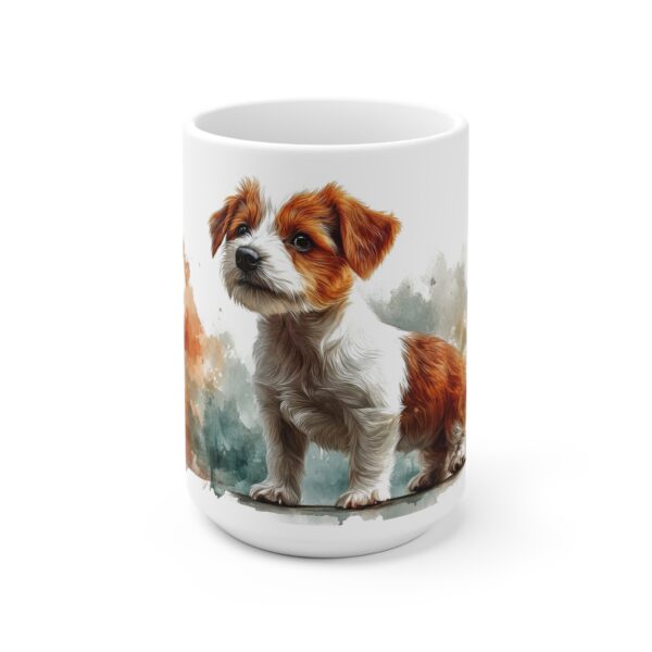 Jack Russell Terrier Keramiktasse mit Aquarell Design - Ideal für Hundeliebhaber