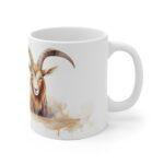 Steinbock Aquarell Tasse – Becher mit majestätischem Bergtier Design für Natur- und Wildtierliebhaber