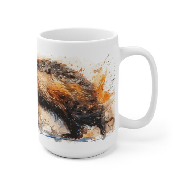 Aquarell Dachs Keramiktasse - Kunstvolles Design für Tierliebhaber