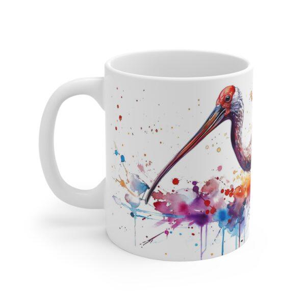 Ibis Vogel Aquarell Keramik Becher - Elegante Tasse für jeden Anlass