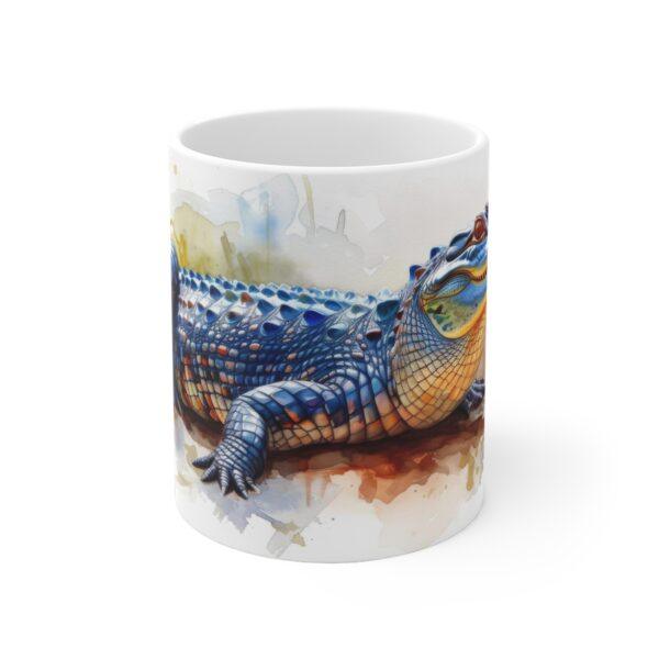 Krokodil/Alligator Aquarell Tasse - Wildtier Design Becher für Tierliebhaber und Abenteurer