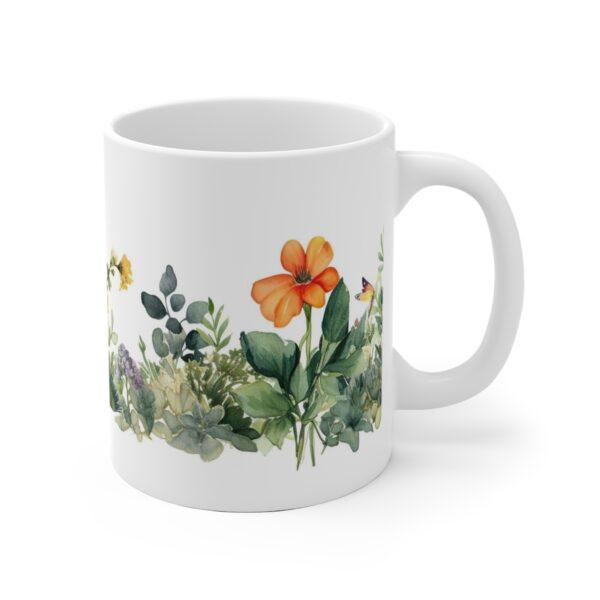 Aquarell Pflanzen Kaffeetasse – Florale Motivtasse als kreative Geschenkidee