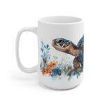 Aquarell Meeresschildkröte Tasse – Ozean Kaffeetasse für Tierliebhaber