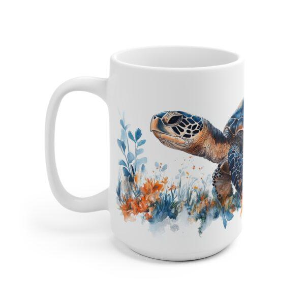 Aquarell Meeresschildkröte Tasse – Ozean Kaffeetasse für Tierliebhaber