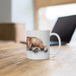 Stilvolle Bulldogge Keramiktasse im Aquarell-Design - Hochwertiger Druck, perfekt für jeden Anlass