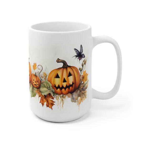 Halloween-Keramiktasse mit Herbst-Aquarellmotiv - Perfekte Geschenkidee zur Saison