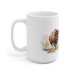 Bison Aquarell Tasse - Wildtier Becher für Natur- und Tierliebhaber