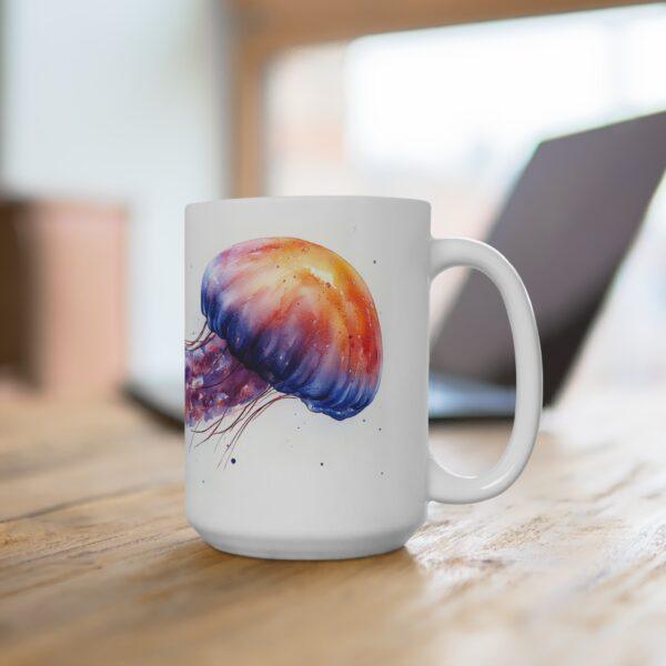 Aquarell Quallen Tasse - Unterwasserwelt Design für Kaffeeliebhaber