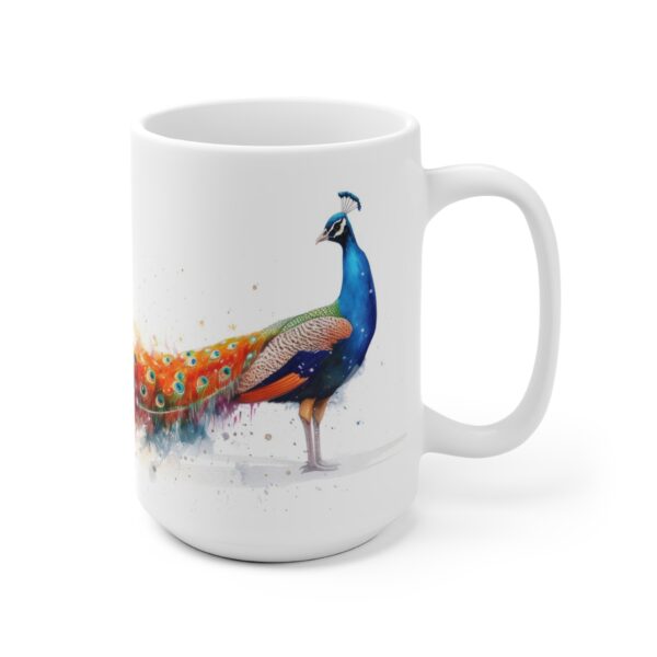 Pfau Aquarell Tasse – Eleganter Becher für Vogelliebhaber und Kunstfreunde