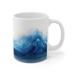 Ozean-Motiv Aquarell Tasse - Ideal für Meerliebhaber und Kaffeegenuss