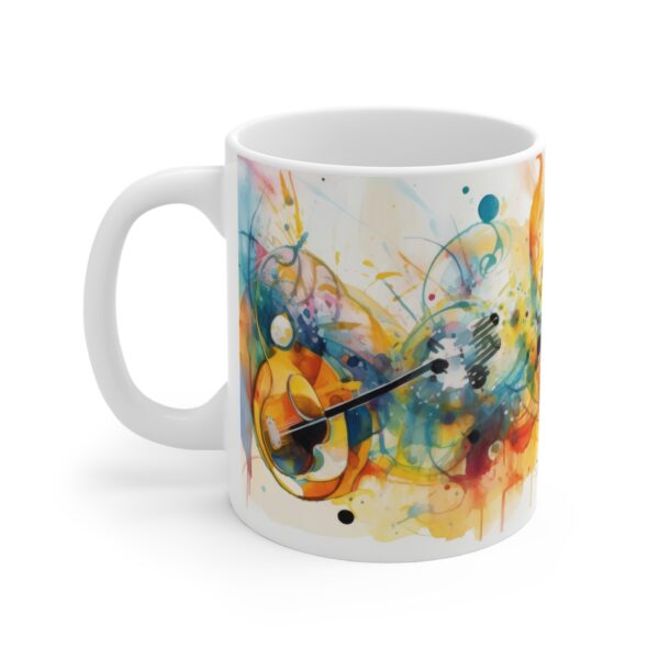 Künstlerische Aquarell Tasse mit Musiknoten für Musikliebhaber