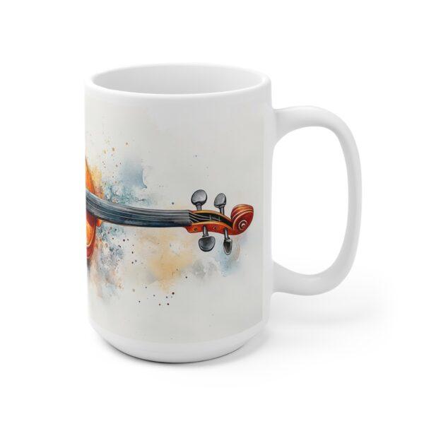 Aquarell Tasse mit Violinen-Motiv - Kaffeetasse für Musikliebhaber