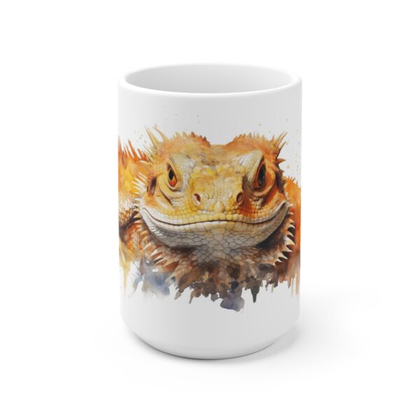 Weiße Keramiktasse im Aquarell-Stil - Ideal für Reptilienfans und als Geschenk