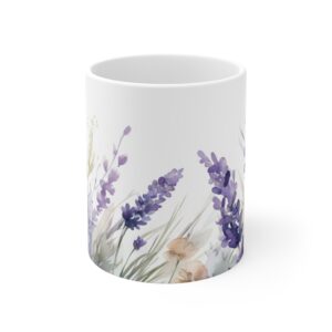 Lavendel Aquarell Tasse - Beruhigendes Blumenmotiv für Entspannung und Genuss