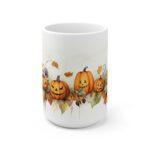 Halloween-Keramiktasse mit Herbst-Aquarellmotiv - Perfekte Geschenkidee zur Saison