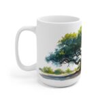 Eiche Aquarelliert Keramikbecher - Hochwertige Tasse für Kaffee und Tee