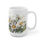 Gänseblümchen Aquarell Tasse - Blumiger Kaffeebecher für Naturfreunde und Blumenliebhaber