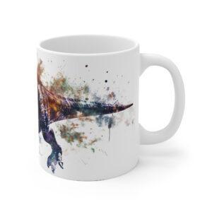 Dinosaurier Tasse mit Tyrannosaurus Rex Aquarell - Perfektes Geschenk für Paläontologie-Fans und Dino-Liebhaber