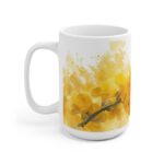 Aquarell Canola Blume Tasse aus Keramik - Perfekte Geschenkidee für Blumenliebhaber