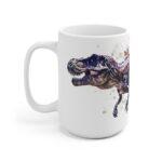 Dinosaurier Tasse mit Tyrannosaurus Rex Aquarell - Perfektes Geschenk für Paläontologie-Fans und Dino-Liebhaber