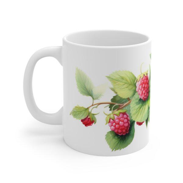 Himbeere Aquarell Tasse – Becher im saftigen Beeren Design für Liebhaber von Sommerfrüchten und Natur