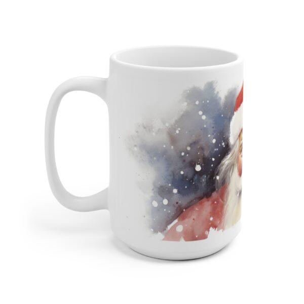 Aquarell Weihnachtsmann Tasse - Exklusive Santa Claus Keramik für Festliche Genussmomente