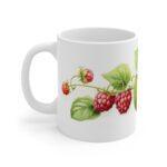 Himbeere Aquarell Tasse – Becher mit Saftigem Beeren Design für Sommerfrüchte-Fans und Natur-Liebhaber